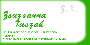 zsuzsanna kuszak business card
